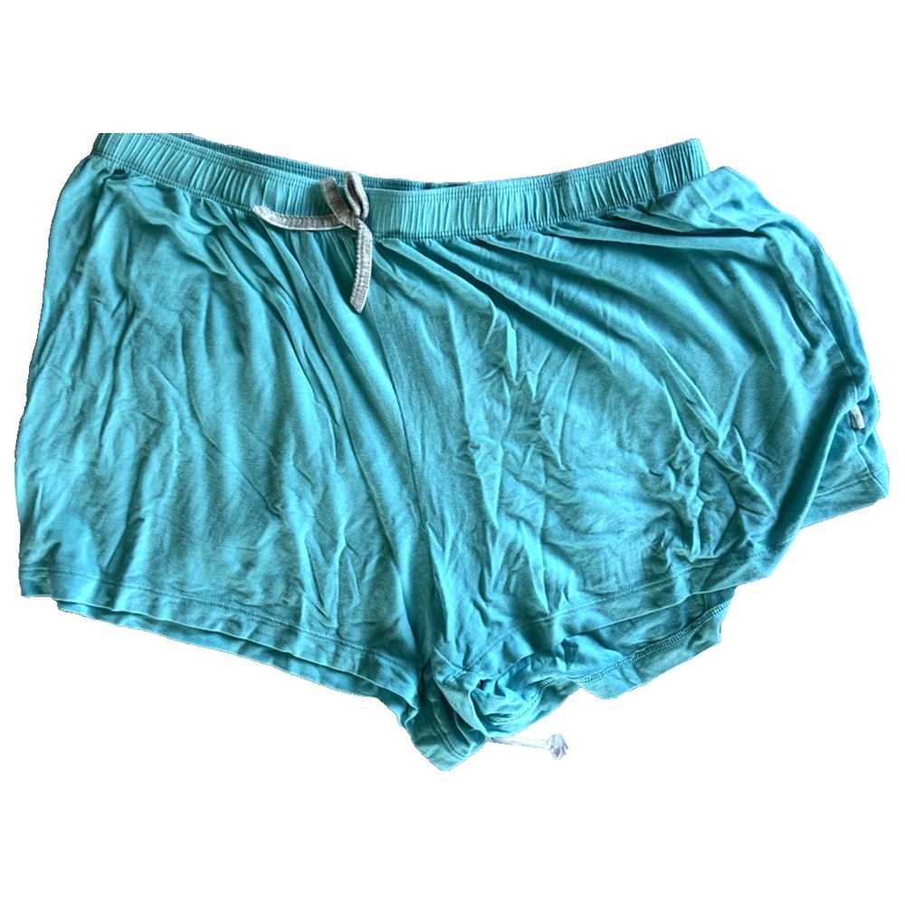 J+B Lounge Shorts Womens S Teal Aqua Soft Jersey Drawstring Elastic Waist Sleep